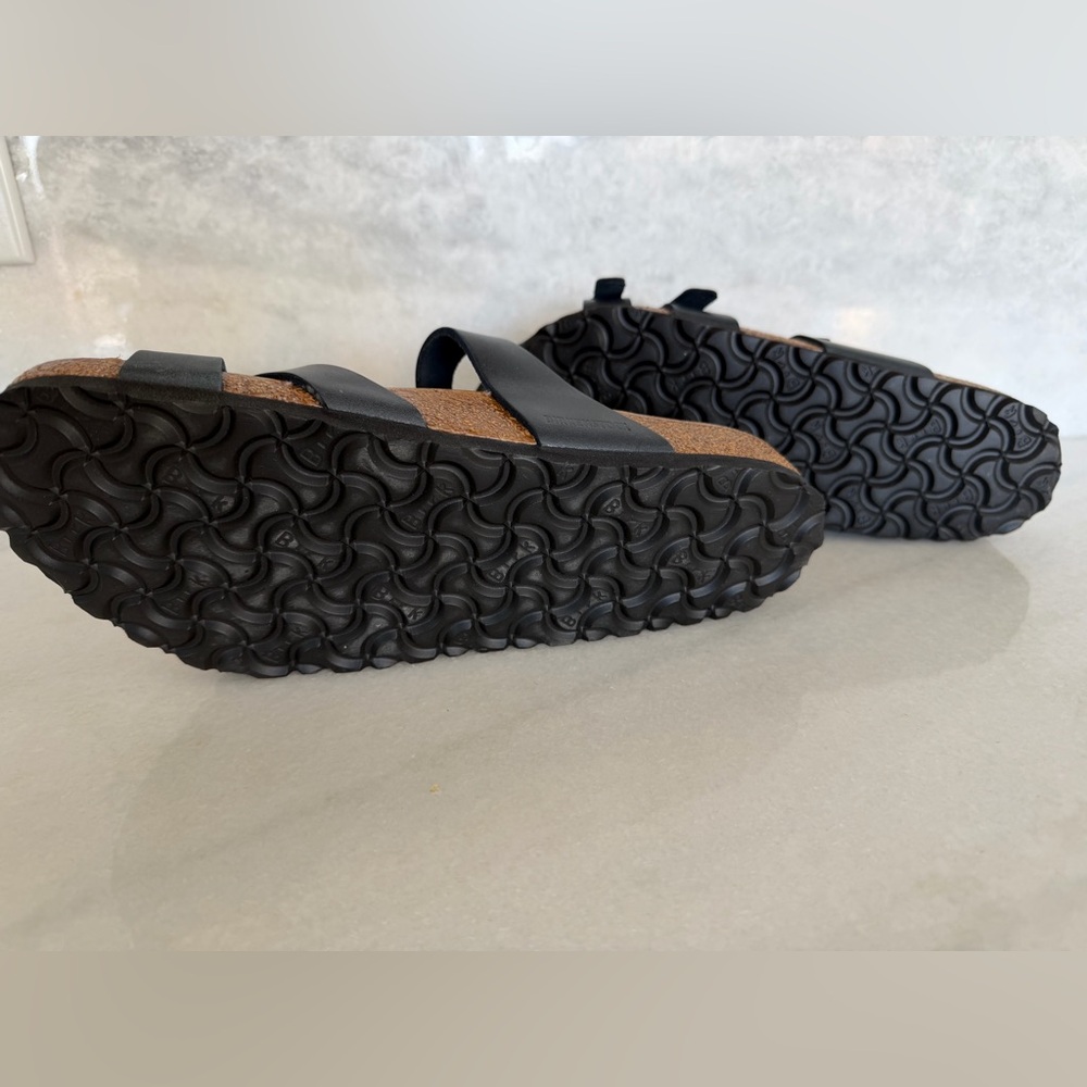 Birkenstock | Franca Navy Cross-Strap Leather Sandals | 40 - Picture 8 of 9